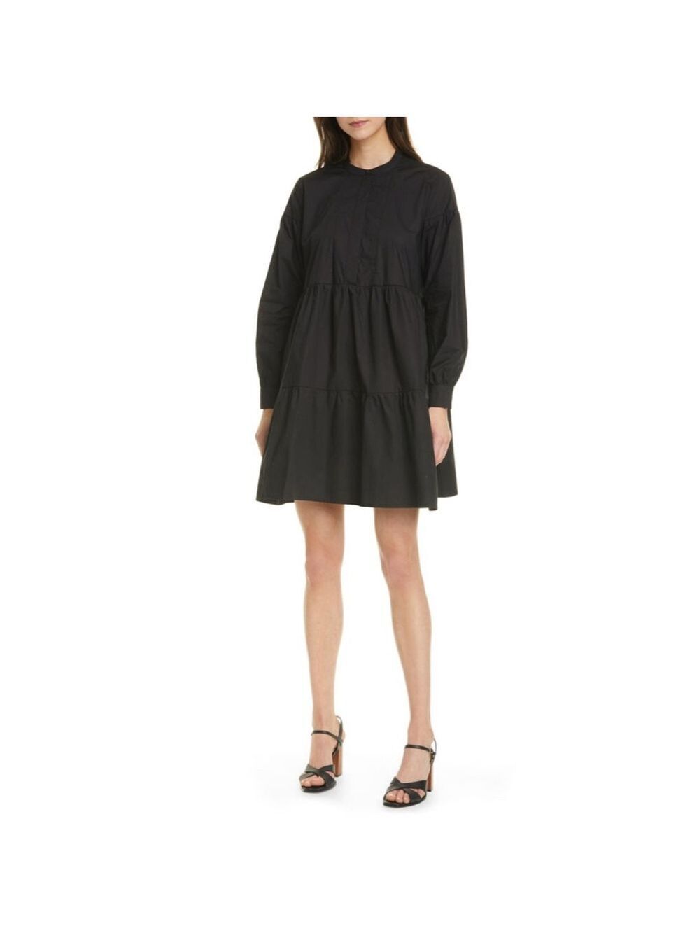 Women's Samsøe Samsøe Black Tiered Mini Dress XS